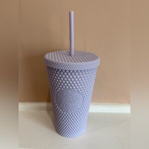 Starbucks 16 oz. Studded Cold Cup Tumbler with Straw Matte Lilac Color